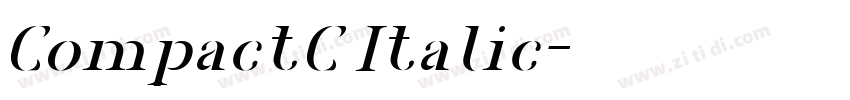 CompactC Italic字体转换